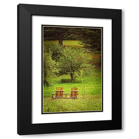 Mountain Chairs Black Modern Wood Framed Art Print with Double Matting by Foschino, Suzanne