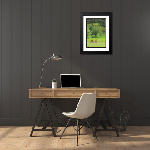 Mountain Chairs 3 Black Modern Wood Framed Art Print with Double Matting by Foschino, Suzanne