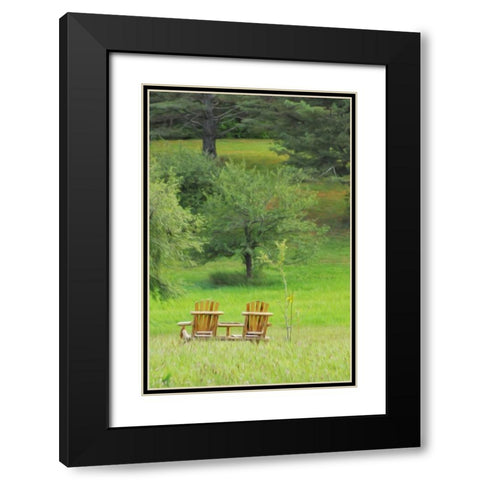 Mountain Chairs 3 Black Modern Wood Framed Art Print with Double Matting by Foschino, Suzanne