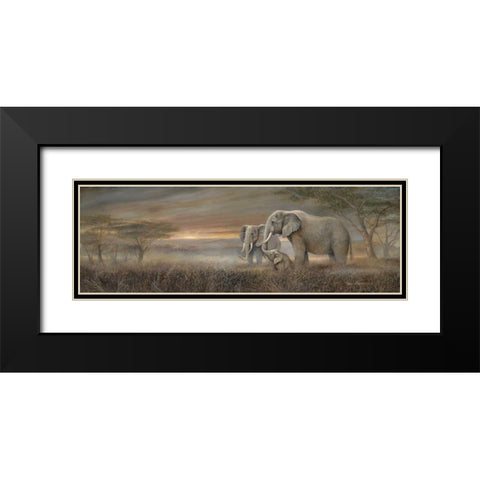 Gentle Giants Black Modern Wood Framed Art Print with Double Matting by Manning, Ruane