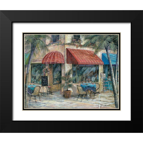 Cafe of the Arts Black Modern Wood Framed Art Print with Double Matting by Manning, Ruane