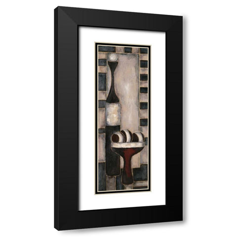 Tribal Texture I Black Modern Wood Framed Art Print with Double Matting by Combs, Joyce