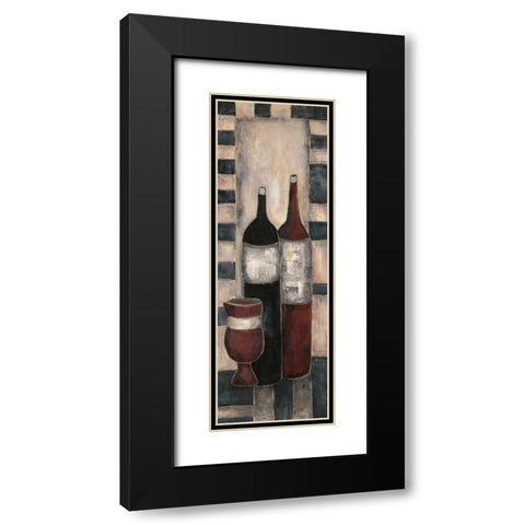Tribal Texture II Black Modern Wood Framed Art Print with Double Matting by Combs, Joyce