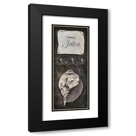 Triton Black Modern Wood Framed Art Print with Double Matting by Tava Studios