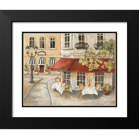 Daytime Cafe II Black Modern Wood Framed Art Print with Double Matting by Olson, Charlene