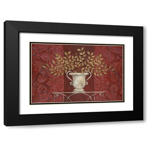 Gold and Silver I Black Modern Wood Framed Art Print with Double Matting by Tava Studios