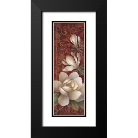 Magnolia Melody I Black Modern Wood Framed Art Print with Double Matting by Vollherbst-Lane, Elaine