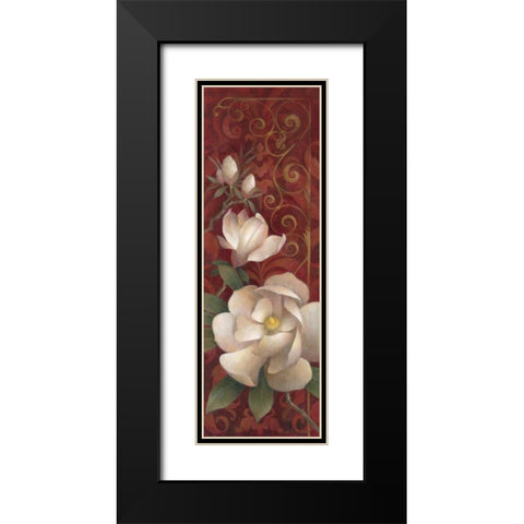 Magnolia Melody II Black Modern Wood Framed Art Print with Double Matting by Vollherbst-Lane, Elaine