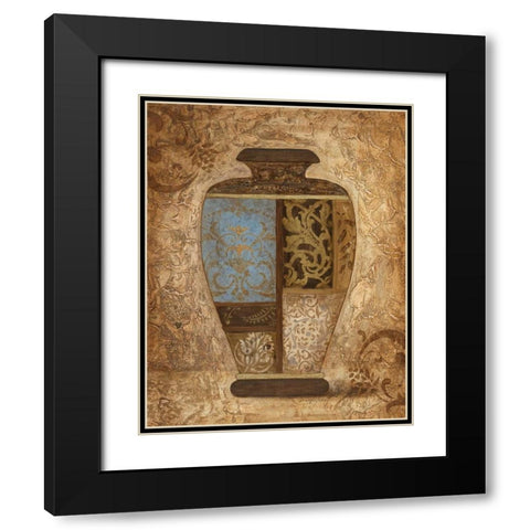 Exquisite Etchings I Black Modern Wood Framed Art Print with Double Matting by Tava Studios