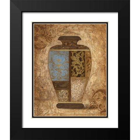 Exquisite Etchings I Black Modern Wood Framed Art Print with Double Matting by Tava Studios