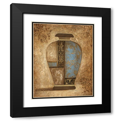 Exquisite Etchings II Black Modern Wood Framed Art Print with Double Matting by Tava Studios