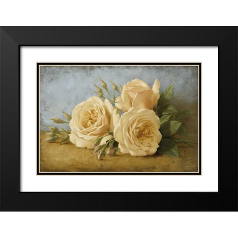 Roses from Ivan Black Modern Wood Framed Art Print with Double Matting by Levashov, Igor