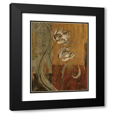 Poetic Setting I Black Modern Wood Framed Art Print with Double Matting by Donovan, Maria