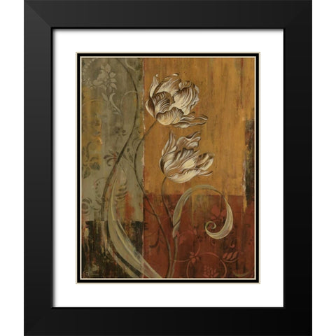 Poetic Setting I Black Modern Wood Framed Art Print with Double Matting by Donovan, Maria