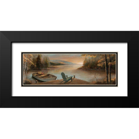 Peaceful Serenity Black Modern Wood Framed Art Print with Double Matting by Manning, Ruane