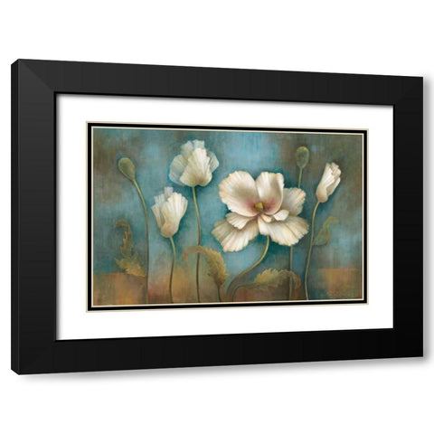 Poppy Melody Black Modern Wood Framed Art Print with Double Matting by Vollherbst-Lane, Elaine