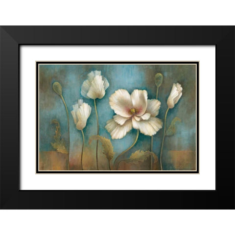 Poppy Melody Black Modern Wood Framed Art Print with Double Matting by Vollherbst-Lane, Elaine