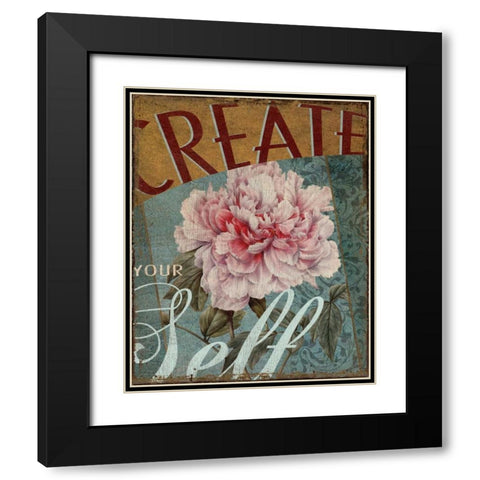 Create Yourself Black Modern Wood Framed Art Print with Double Matting by Donovan, Kelly