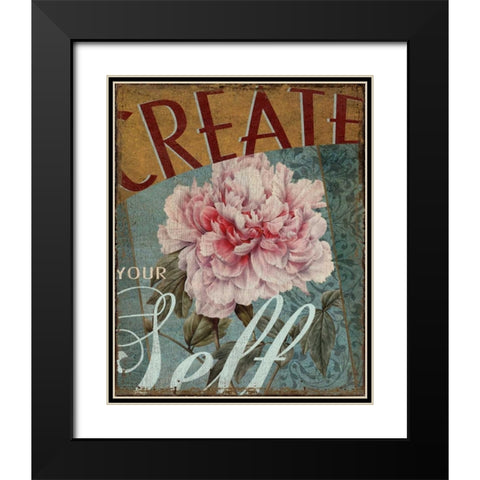 Create Yourself Black Modern Wood Framed Art Print with Double Matting by Donovan, Kelly