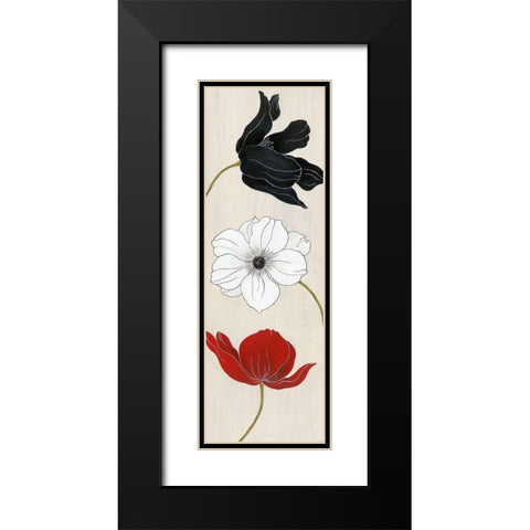 Elegante Trio II Black Modern Wood Framed Art Print with Double Matting by Tava Studios