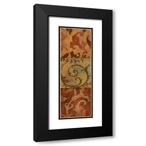 Patina Panel I Black Modern Wood Framed Art Print with Double Matting by Tava Studios