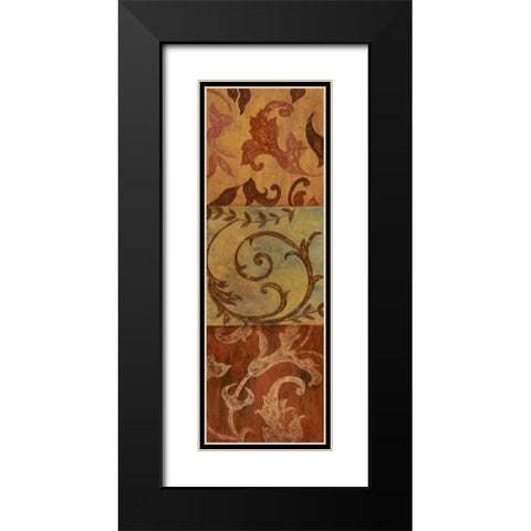 Patina Panel I Black Modern Wood Framed Art Print with Double Matting by Tava Studios