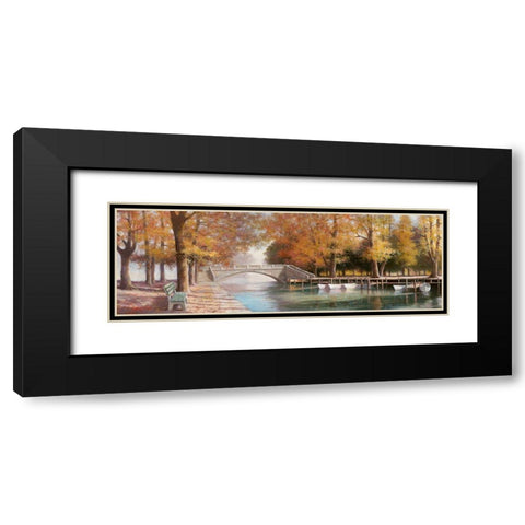 Day in the Park I Black Modern Wood Framed Art Print with Double Matting by Chiu, T.C.