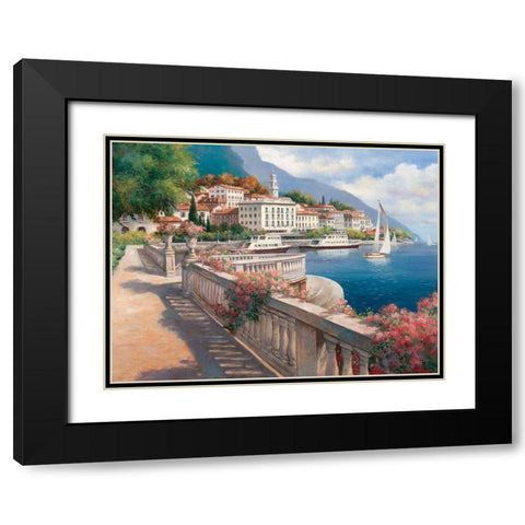 Lago di Como I Black Modern Wood Framed Art Print with Double Matting by Chiu, T.C.