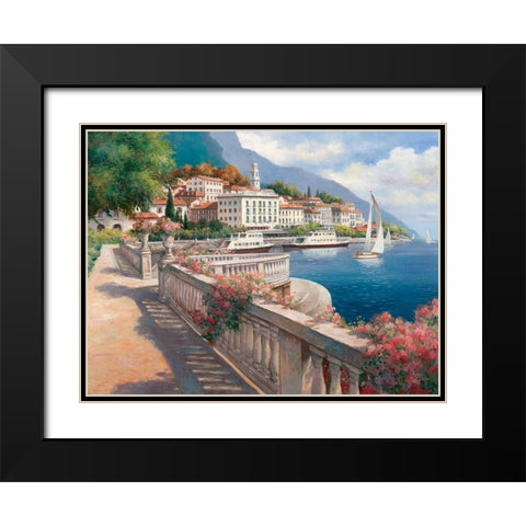 Lago di Como I Black Modern Wood Framed Art Print with Double Matting by Chiu, T.C.