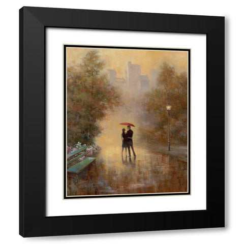 Walk in the Park I Black Modern Wood Framed Art Print with Double Matting by Chiu, T.C.