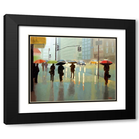 New York Reality Black Modern Wood Framed Art Print with Double Matting by Hamilton, Tate