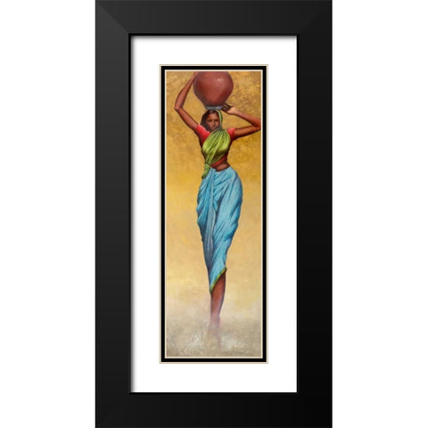 Village Well II Black Modern Wood Framed Art Print with Double Matting by Yelder, Herschel