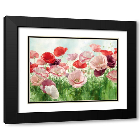 Poppies Pleasure Black Modern Wood Framed Art Print with Double Matting by Levashov, Igor