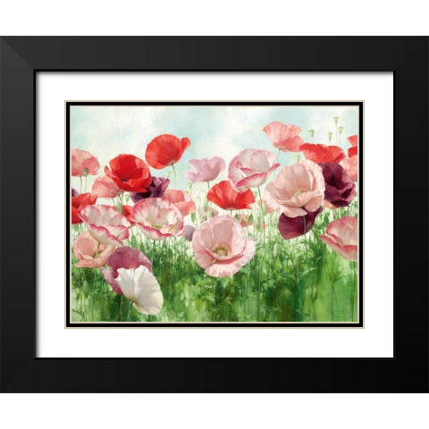 Poppies Pleasure Black Modern Wood Framed Art Print with Double Matting by Levashov, Igor