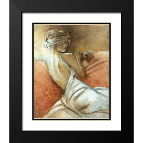A Quiet Refrain I Black Modern Wood Framed Art Print with Double Matting by Robinson, Carol
