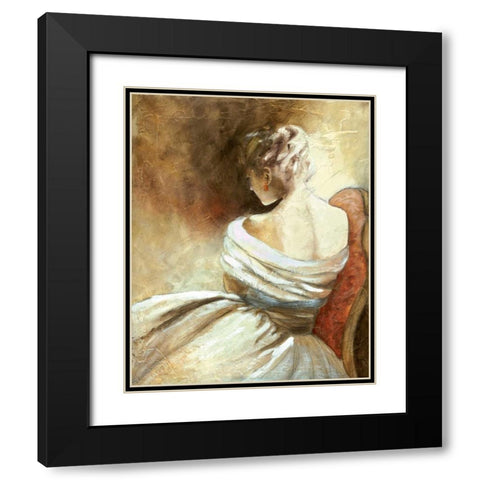 A Quiet Refrain II Black Modern Wood Framed Art Print with Double Matting by Robinson, Carol