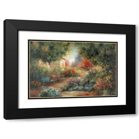 Garden In Arles Black Modern Wood Framed Art Print with Double Matting by Robinson, Carol