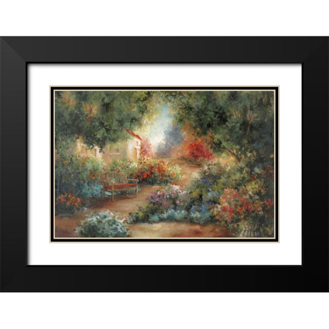 Garden In Arles Black Modern Wood Framed Art Print with Double Matting by Robinson, Carol