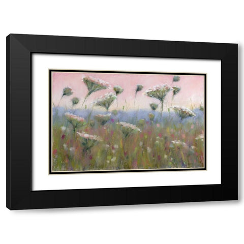 Queen Annes Lace Black Modern Wood Framed Art Print with Double Matting by Margulis, Karen