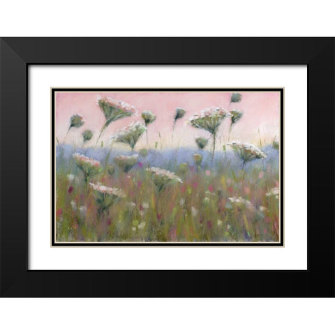 Queen Annes Lace Black Modern Wood Framed Art Print with Double Matting by Margulis, Karen
