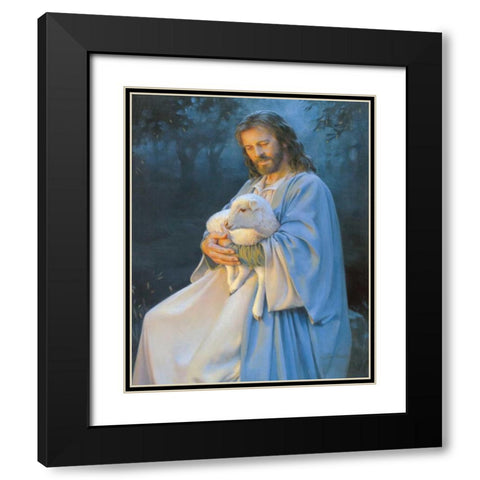 I Know My Sheep Black Modern Wood Framed Art Print with Double Matting by Lawrence, Kathy