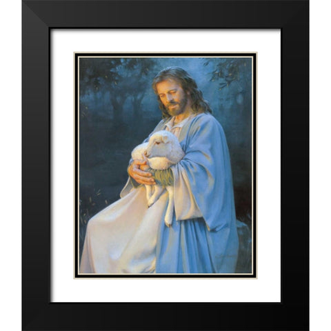 I Know My Sheep Black Modern Wood Framed Art Print with Double Matting by Lawrence, Kathy