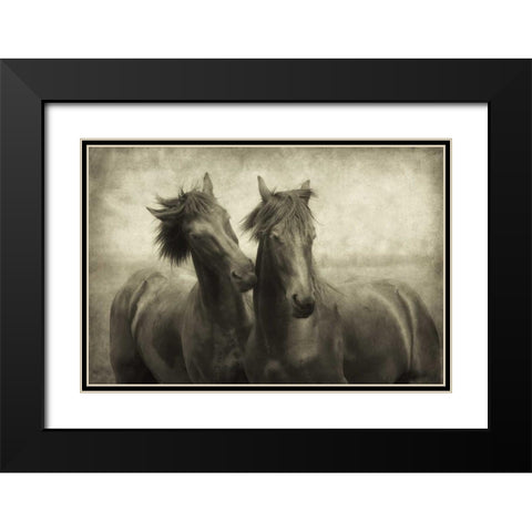 Horses Dont Whisper Black Modern Wood Framed Art Print with Double Matting by Van de Goor, Lars