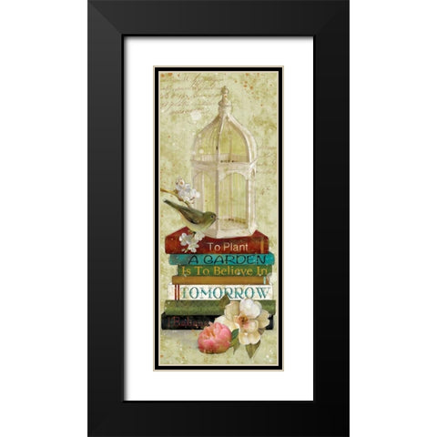 Gardening Guide I Black Modern Wood Framed Art Print with Double Matting by Robinson, Carol