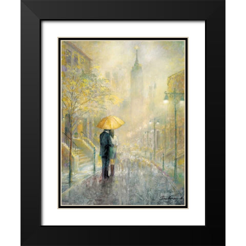 City Romance I Black Modern Wood Framed Art Print with Double Matting by Manning, Ruane