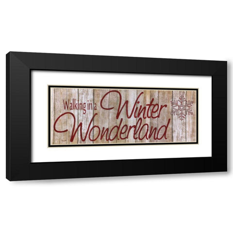 Winter Wonderland Black Modern Wood Framed Art Print with Double Matting by Tava Studios