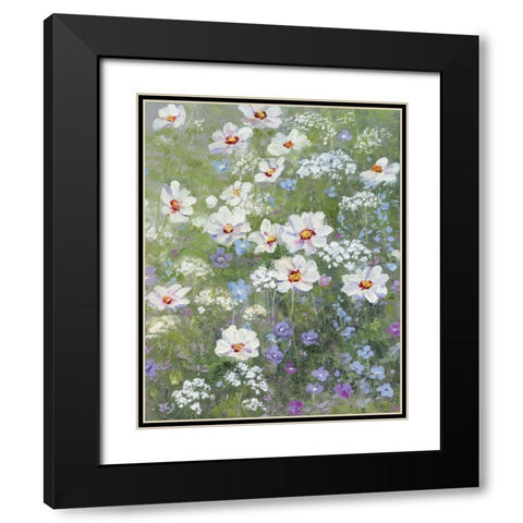 Springtime Flower Black Modern Wood Framed Art Print with Double Matting by Swatland, Sally