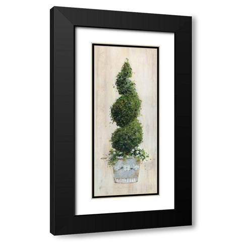 Spiral Topiary Black Modern Wood Framed Art Print with Double Matting by Swatland, Sally