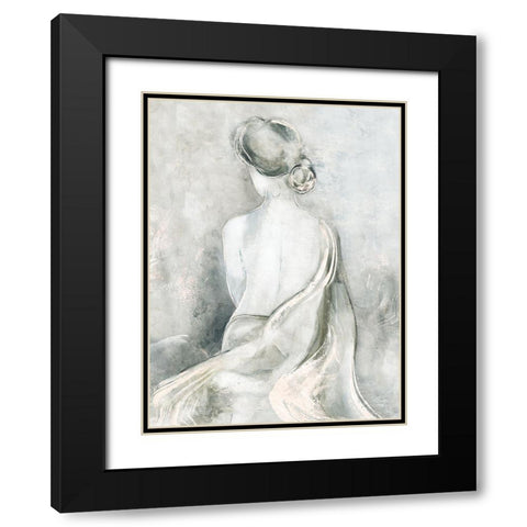 Sweet Serenity Black Modern Wood Framed Art Print with Double Matting by Tava Studios