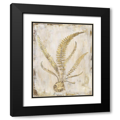 Venetian Frond Black Modern Wood Framed Art Print with Double Matting by Tava Studios